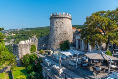 Hırvatistan 'ın Rijeka kentindeki Trsat kalesinin manzarası