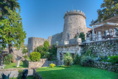 Hırvatistan 'ın Rijeka kentindeki Trsat kalesinin manzarası