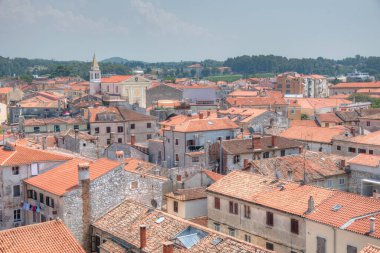 Hırvat kenti Porec 'in şehir manzarası