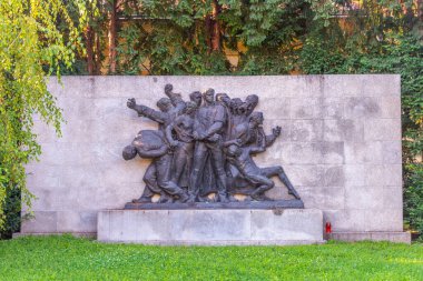 Hırvatistan 'ın Zagreb kentinde faşizm mağdurlarına adanmış rehinelerin Anıtı Vuruldu