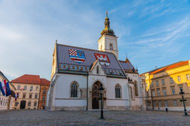 Hırvatistan 'ın Zagreb kentindeki St. Mark Kilisesi