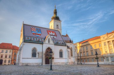 Hırvatistan 'ın Zagreb kentindeki St. Mark Kilisesi