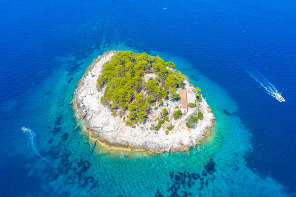 Aerial View Croatian Town Hvar — стоковое фото