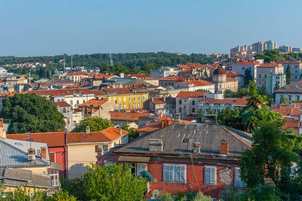 Hırvat kasabası Pula 'nın hava manzarası