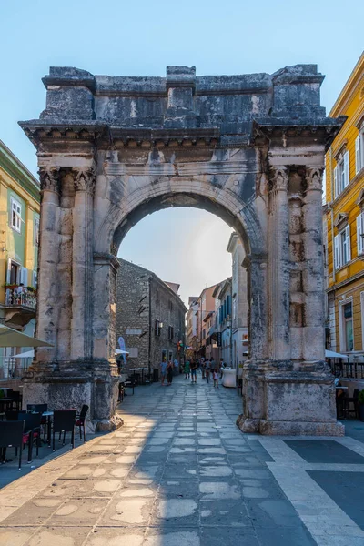 Arco Del Sergii Ciudad Croata Pula — Foto de Stock