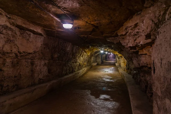 Zerostrasse Podziemny Tunel Pod Starym Miastem Pula Chorwacja — Zdjęcie stockowe