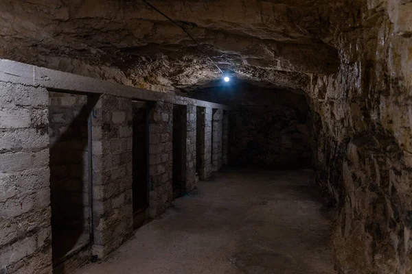 Zerostrasse Tunnel Souterrain Passant Sous Vieille Ville Pula Croatie — Photo