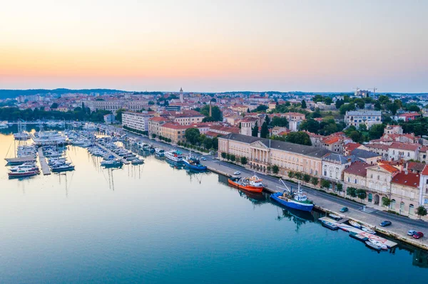 Amarre Barcos Puerto Pula Croacia — Foto de Stock