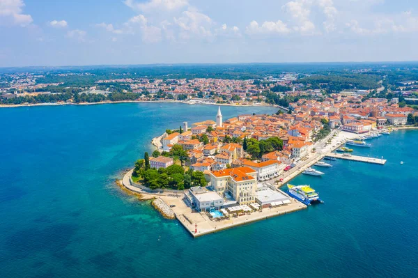 Aerial View Croatian Town Porec — Stock Photo, Image