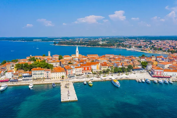 Hırvat Kenti Porec Hava Manzarası — Stok fotoğraf