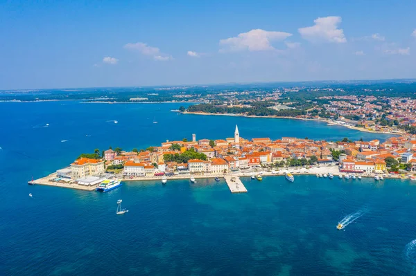 Aerial View Croatian Town Porec — Stock Photo, Image