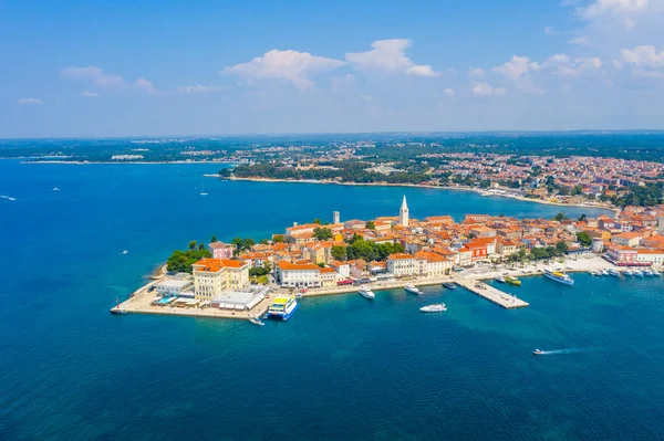 Aerial View Croatian Town Porec — Stock Photo, Image