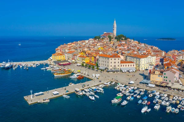 Vista Aérea Cidade Croata Rovinj — Fotografia de Stock