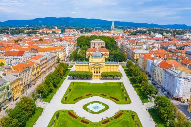 Hırvat başkenti Zagreb 'in Panoraması