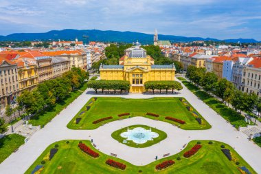 Hırvat başkenti Zagreb 'in Panoraması