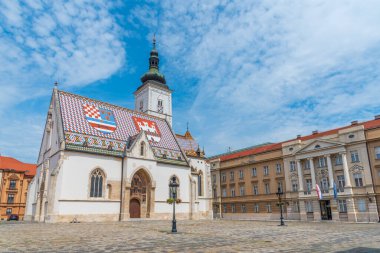 Hırvatistan 'ın Zagreb kentindeki St. Mark Kilisesi