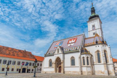 Hırvatistan 'ın Zagreb kentindeki St. Mark Kilisesi