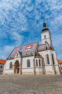 Hırvatistan 'ın Zagreb kentindeki St. Mark Kilisesi