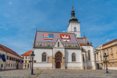 Hırvatistan 'ın Zagreb kentindeki St. Mark Kilisesi