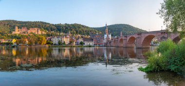 Neckar nehrinin arkasındaki Heidelberg Panoraması, Alman