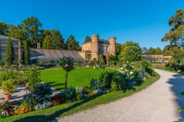 Almanya 'daki Karlsruhe Sarayı' ndaki Botanik Bahçesi