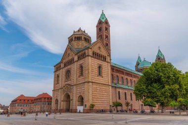 Speyer, Almanya 'daki katedralin manzarası