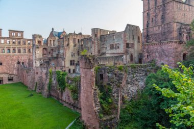 Almanya 'daki Heidelberg kalesinin manzarası