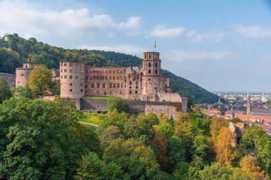 Almanya 'daki Heidelberg kalesinin manzarası