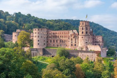 Almanya 'daki Heidelberg kalesinin manzarası