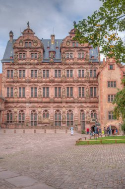 Almanya 'nın Heidelberg kentindeki sarayın ana avlusu.