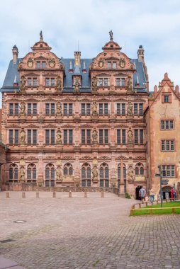 Almanya 'nın Heidelberg kentindeki sarayın ana avlusu.