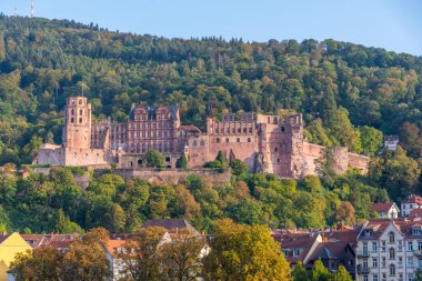 Almanya 'daki Heidelberg kalesinin manzarası