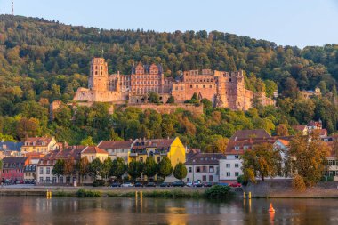 Almanya 'daki Heidelberg kalesinin manzarası