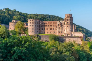 Almanya 'daki Heidelberg kalesinin manzarası