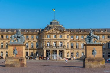 Almanya 'nın Stuttgart kentindeki yeni sarayın manzarası