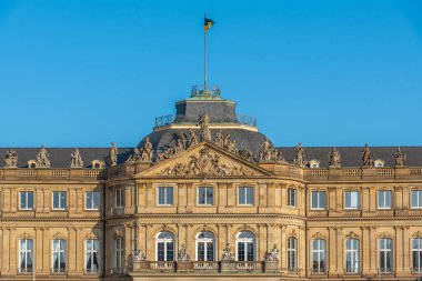 Almanya 'nın Stuttgart kentindeki yeni sarayın manzarası