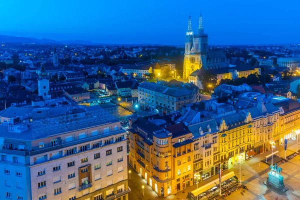Воздушный Вид Площадь Пан Муна Загребе Хорватия — стоковое фото