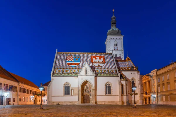 Sunset View Mark Church Old Town Zagreb Croatia — ストック写真