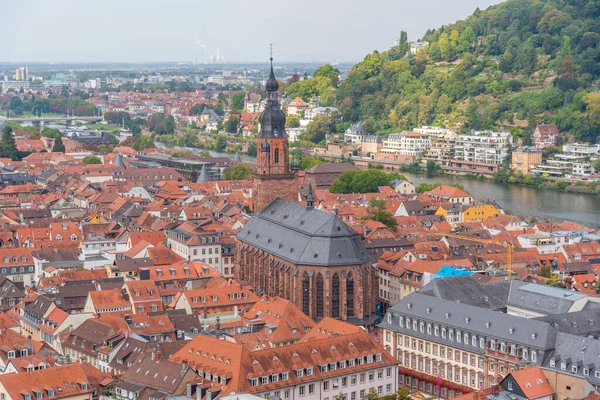 Almanya 'nın Heidelberg kentinin havadan görünüşü