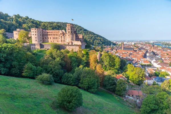 Heidelberg Castle Dpanorama Old Town Germany — стоковое фото
