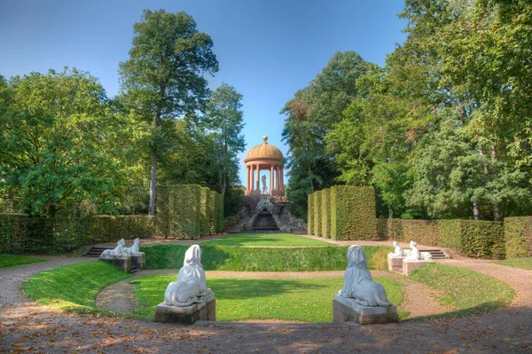 Güneşli Yaz Gününde Almanya Daki Schwetzingen Sarayı Nın Bahçelerinde Apollo — Stok fotoğraf