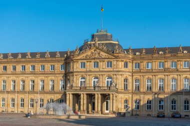 Almanya 'nın Stuttgart kentindeki yeni sarayın manzarası