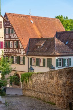 Almanya 'nın Tubingen şehrinde renkli bir cadde