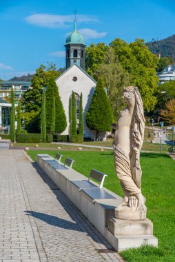 Baden Baden, Almanya 'daki Spitalkirche Kilisesi ve Caracalla Therme