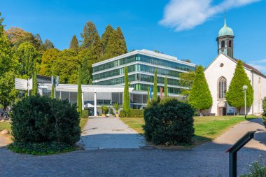 Baden Baden, Almanya 'daki Spitalkirche Kilisesi ve Caracalla Therme