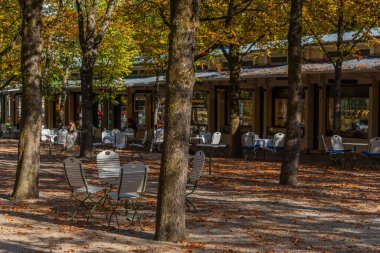Alman spa kasabası Baden Baden 'de Kurhaus Kolonnade