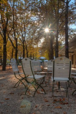 Alman spa kasabası Baden Baden 'de Kurhaus Kolonnade