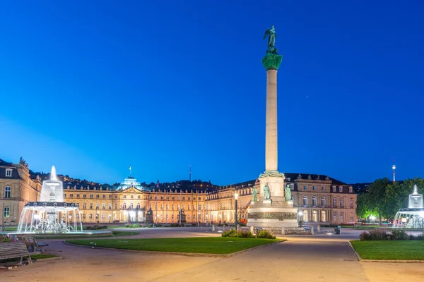 Sonnenaufgangs Ansicht Des Neuen Schlosses Stuttgart Vom Schlossplatz — Stockfoto