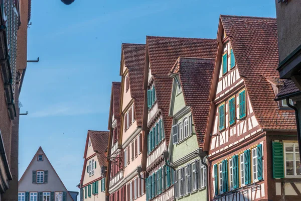 Colorful Street Old Town Tubingen Germany — стоковое фото