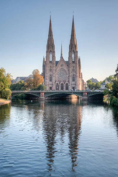 Blick Auf Die Paulskirche Straßburg Frankreich — Stockfoto